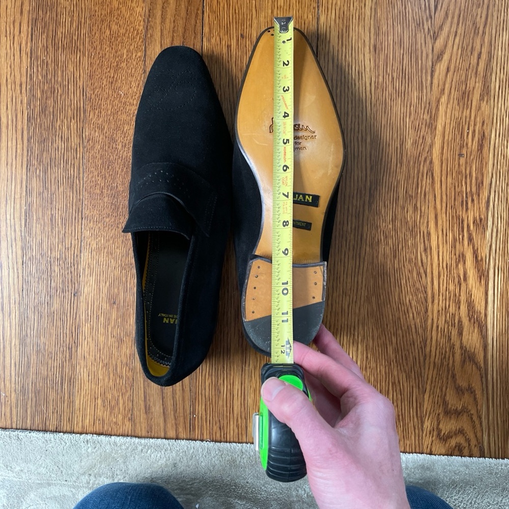 Bijan Black Suede Slip-On Loafers - Picture 8 of 9